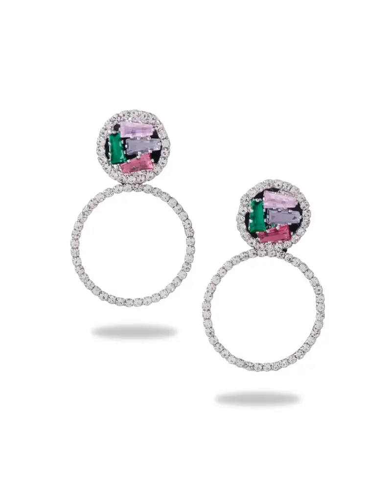 Solibelle crystal Silver Plated Earrings