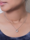 Solibelle Elegance Silver Plated Chain Pendant