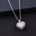 Solibelle Crystal 925 Silver Heart Charm Pendant