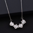 Solibelle Silver 4 Lovers Solitaire Heart Pendant