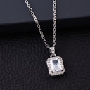 Solibelle Silver Solitaire Singal White Diamond Pendant