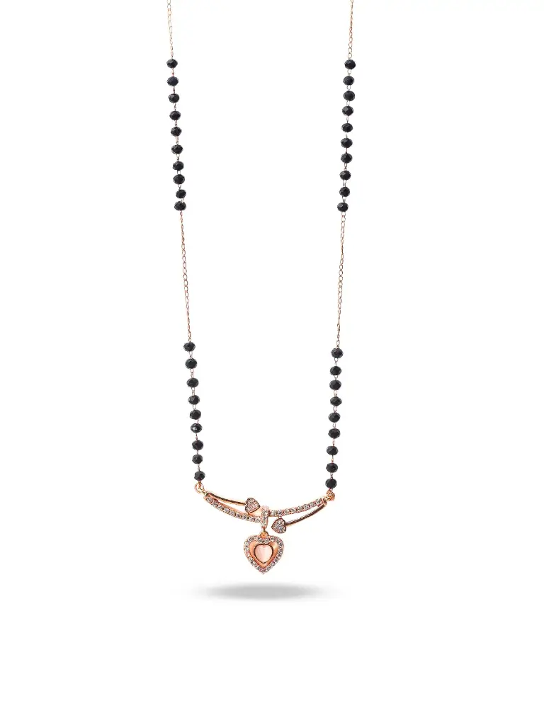 Solibelle Rose Gold Plated Monalisha Mangalsutra
