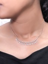 Solibelle Brilliant White Dimond Charms Queen Necklace