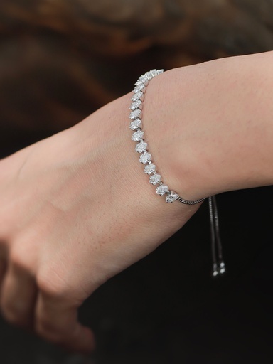 [ADB16] Solibelle Triangle Silver Bracelet