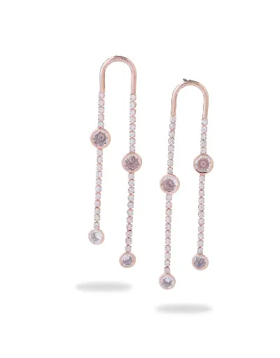 [VAD502] Solibelle Rose Gold Plated Drop Earrings