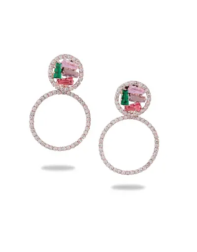 [VAD519] Solibelle Rose Gold Plated Earrings