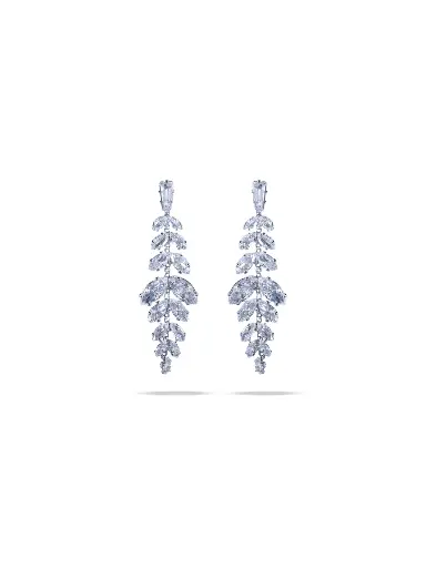 [VAD505] Solibelle Cubic Zirconia CZ long Earrings