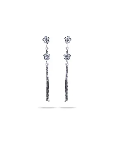 [VAD513] Solibelle Timeless Elegance Silver Oval Earrings