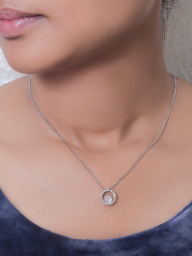 [KC3050] Solibelle Elegance Silver Plated Chain Pendant