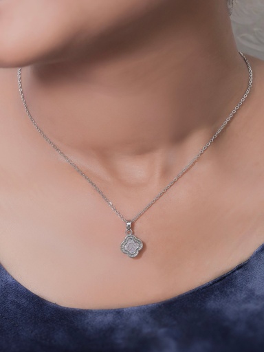 [KC3054] Solibelle Silver Heart Of The Ocean Pendant