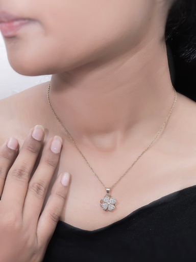 [KC3021] Solibelle Rotating Heart Floral Pendant