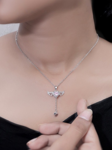 [KC3017] Solibelle Silver Plated Heart Pendant Romantic Charm