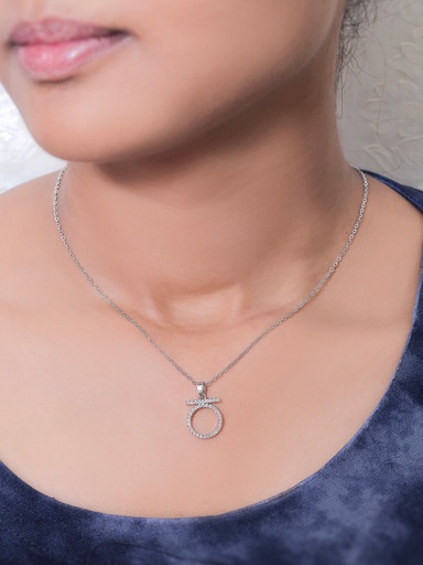 [KC3067] Solibelle Silver Plated Round Chain pendant