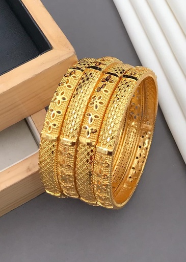 [CB126] Solibelle Gold Plated Elevate Bangles 