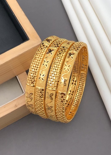 [CB123] Solibelle Radiance Gold Plated Bangles