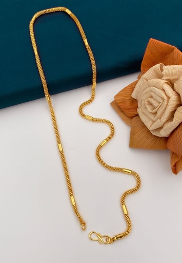 [MC14] Solibelle Men's Gold-Plated Chain – Durable and Stylish