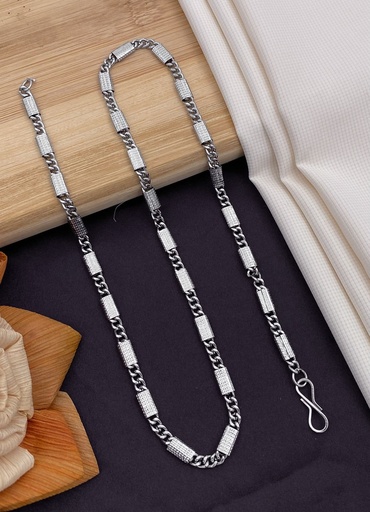 [MC17] Solibelle Bold and Sophisticated Silver-Plated Chain – Perfect for Men