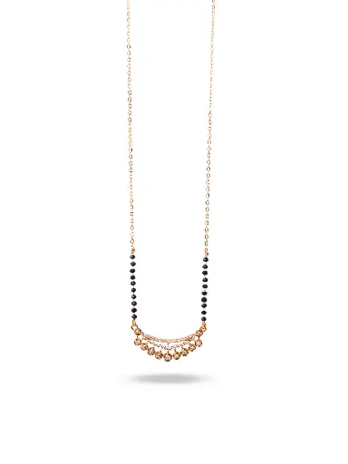 [ROSE GOLD MANGALSUTRA-07] Solibelle Golden Forever Moments Mangalsutra
