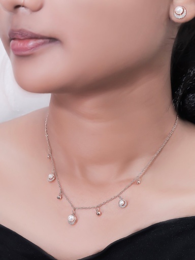 [KC3072] Solibelle White Pearl Queen Necklace