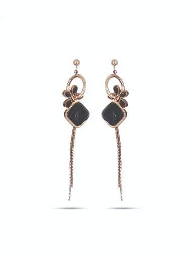 [VAD-08] Solibelle 18K Rose Gold Plated Stunning Butterfly and Chain Earrings