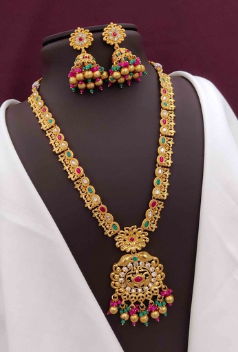 [RLS-7105] Solibelle Gold Plated Temple Set: A Touch of Elegance