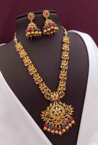 [RLS-7107] Solibelle Resplendent Temple Jewellery for Special Occasions