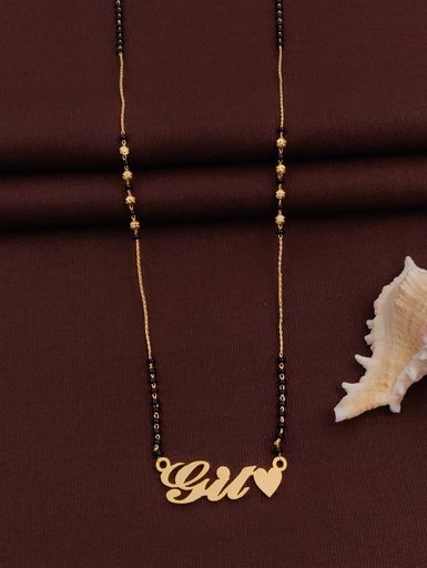 [Customized Name Mangalsutra-23] Solibelle A Royal Touch of Love Mangalsutra (Customized Name)