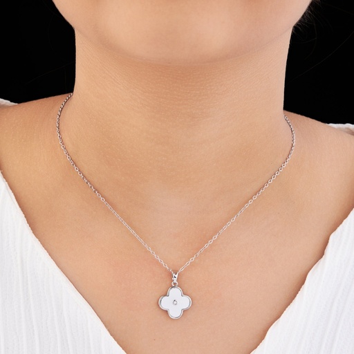 Solibelle Elegant Charm Circle Pendant Necklace with Cubic Zirconia